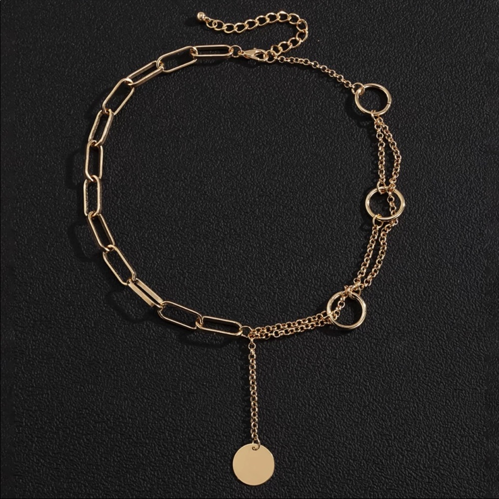 NEW 18K LONG TASSEL PUNK NECKLACE - Picture 4 of 7